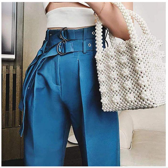 Boutique Handbags - Beaded Handbags Handmade Weave Pearls Tote
